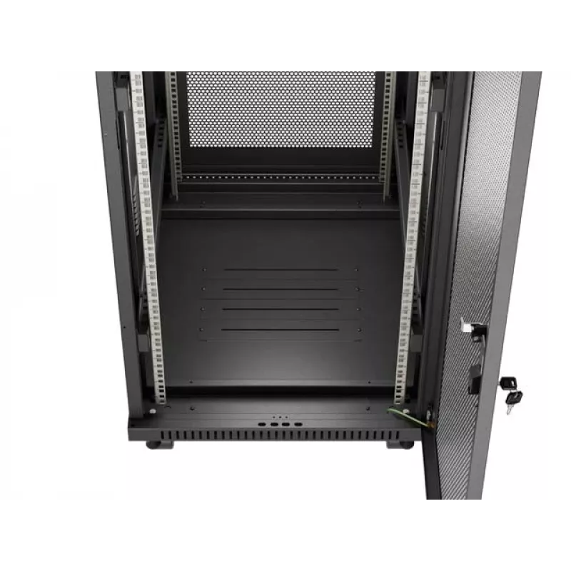 Brīvstāvošs statīva skapis LANBERG FF01-6824-23BL 24U 600×800 mm IP20 Melns