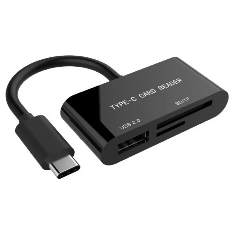 Karšu lasītājs USB-C SDXC/combo/melns