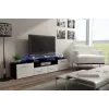 Cama TV statīvs EVORA 200 melns/balts glancēts