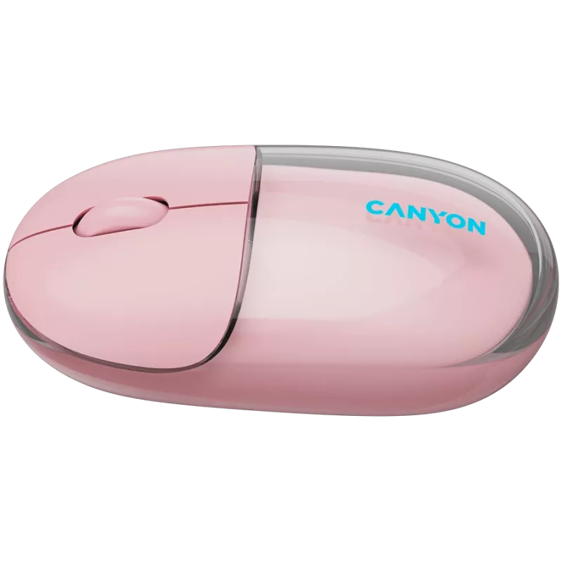 CANYON pele OnClick 24 BT/ Bezvadu Caurspīdīga/Rozā