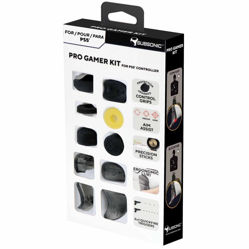 Vadu SUBSONIC Pro Gamer Kit priekš PS5 SA5636 — ergonomisks kontrolieris ar pielāgojamām pogām