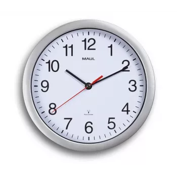 Jakob Maul GmbH MAUL Wanduhr MAULrun, sienas, aplis, balta, plastmasa, AA, 1,5 V