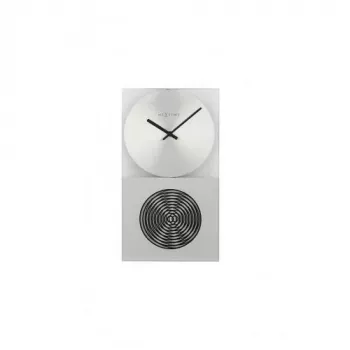 NeXtime klok 3028 OP pulkstenis, 16x30,2 cm, Sienas, Stikls, Sudraba