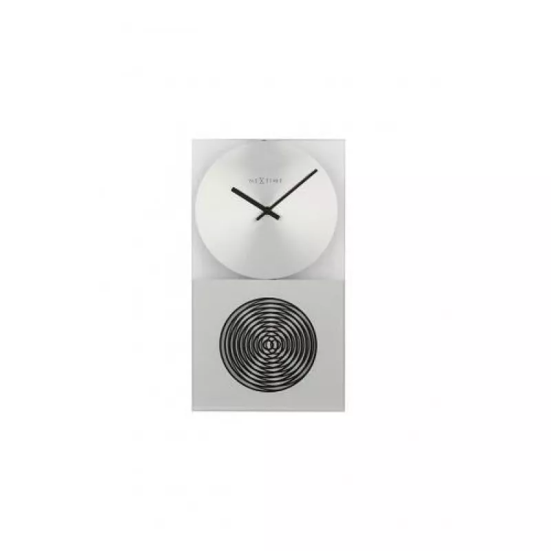 NeXtime klok 3028 OP pulkstenis, 16x30,2 cm, Sienas, Stikls, Sudraba