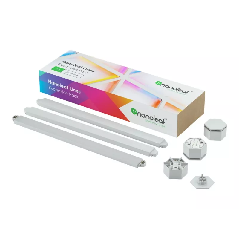 Nanoleaf Lines paplašināšanas komplekts 3 gab. noskaņu apgaismojumam