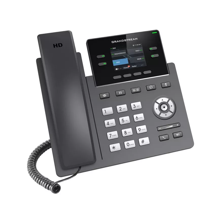 IP tālrunis Grandstream Networks GRP2612G melns 4 līnijas LCD