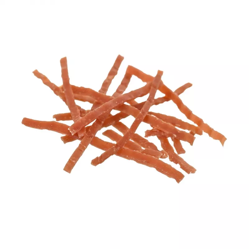Suņu našķi PETITTO Soft strips ar vistu un zivi 500 g — mīkstie treniņu našķi, paciņa