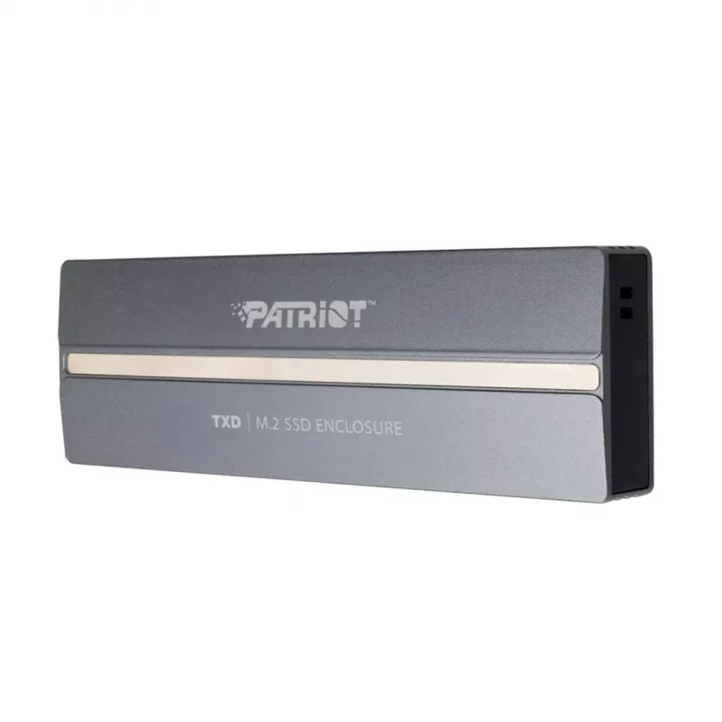 Ārējais NVMe M.2 PCIe SSD korpuss PATRIOT PV810UPNGM — USB-C 3.2 Gen 2, atbalsta 2230/2242/2260/2280, līdz 8 TB, alumīnija, pelēks