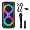 Portable music center MANTA SPK0401B100 Bluetooth speaker, 100 W peak, FM radio, karaoke, built-in baterija, X-BASS