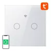 Viedais skārienjutīgais WiFi gaismas slēdzis Gosund SLS2 (modelis SW12) — skārienvadība, Wi‑Fi savienojamība, izvēles N/Dubultā elektroinstalācija