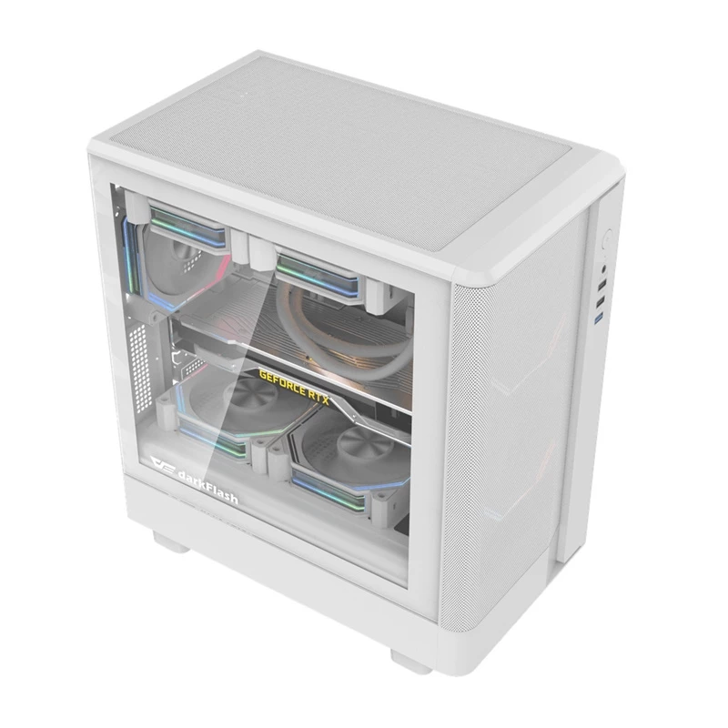 Datorkorpuss Darkflash DB330M Mesh ATX balts