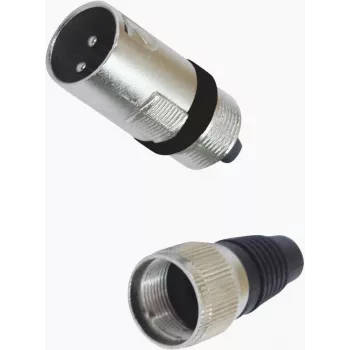 XLR 3-pin savienotājs Omnitronic 30200089 mikrofonam un audio aprīkojumam, vīrišķā/sieviešu dzimuma iespējas
