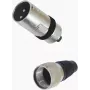 XLR 3-pin savienotājs Omnitronic 30200089 mikrofonam un audio aprīkojumam, vīrišķā/sieviešu dzimuma iespējas