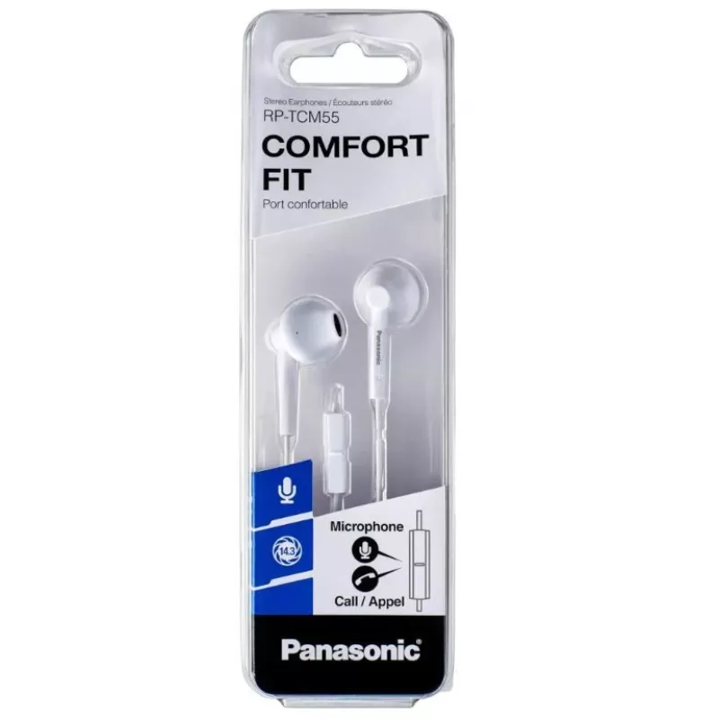 Vadu ausīs ievietojamas austiņas Panasonic RP-TCM55E — 10–24000 Hz, 1.2 m kabelis, 14 g, melnas