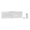 CHERRY Stream Desktop tastatūra ar peli biroja lietošanai RF bezvadu QWERTZ vācu valoda balta