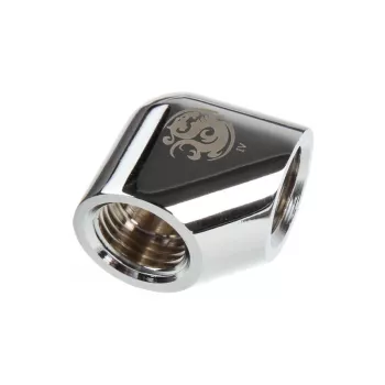Bitspower Adapteris 90 grādu G1/4 collu IG uz G1/4 collu IG - sudraba spīdīgs