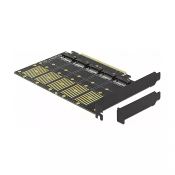 DeLOCK PCI Express x16 karte ar 5 iekšējiem M.2 Key B / SATA slotiem
