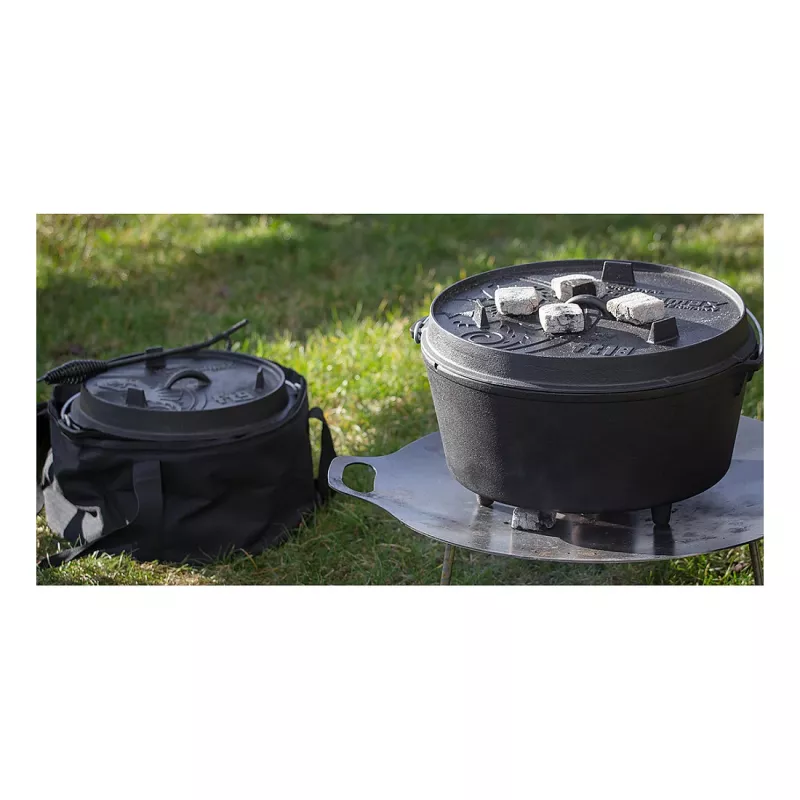 Cepamais paplāts / plātsne Petromax FT12 apaļa čuguna krāsns, piemērota maizei un gaļai, 15 kg