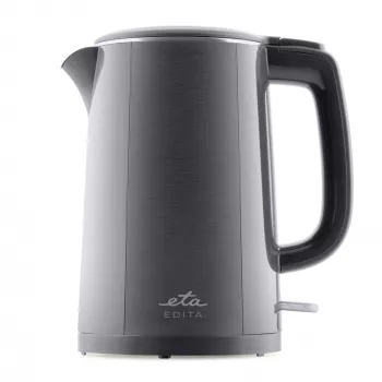 ETA Tējkanna | ETA859590020 EDITA | Elektriskā | 2200 W | 1,5 L | Nerūsējošais tērauds | 360° grozāma pamatne | Pelēka