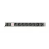 Strāvas sadales bloks GEMBIRD EG-PDU-014 — 8× Type F ligzdas, 16 A, 3 m kabelis, 1U plaukta, 3680 W, melns