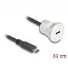 USB kabelis DeLOCK 88183 0,3 m USB C Melns Sudrabains