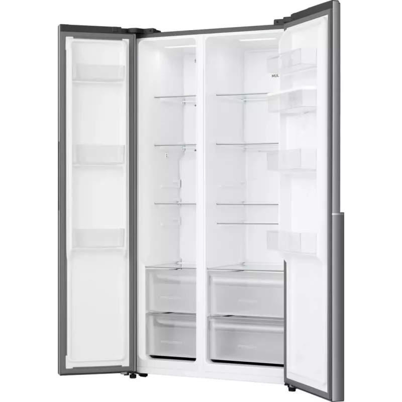Gorenje HZF55082 NRS917E41XWD G400, brīvstāvošs, amerikāņu durvis, pelēks, 2 durvis, skārienjūtīgs, LED