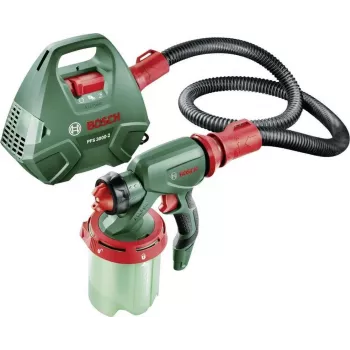 Smidzināšanas pistole Bosch PFS 3000-2, 650 W maiņstrāvas krāsas smidzinātājs, 1 L tvertne, 2 m šļūtene, regulējama sprausla