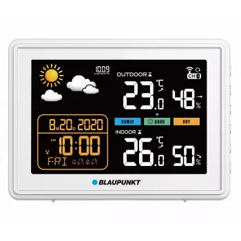 Laika stacija BLAUPUNKT WS30WH — iekštelpu/āra temperatūras un mitruma monitors