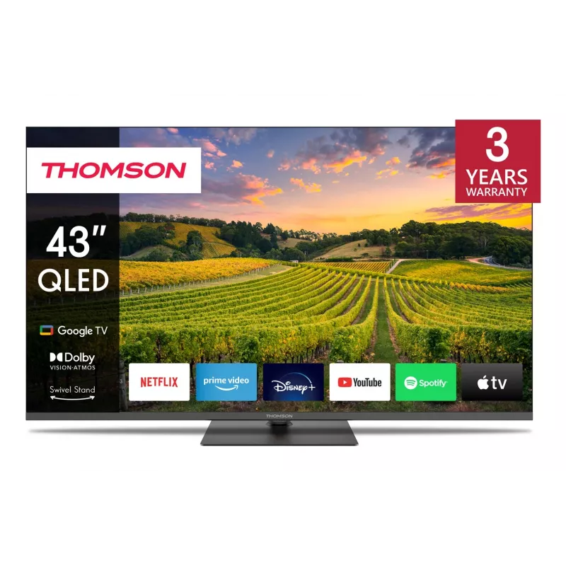 Thomson 43QG5C14 televizors 109,2 cm (43 inch) 4K Ultra HD Smart TV Wi-Fi Melns