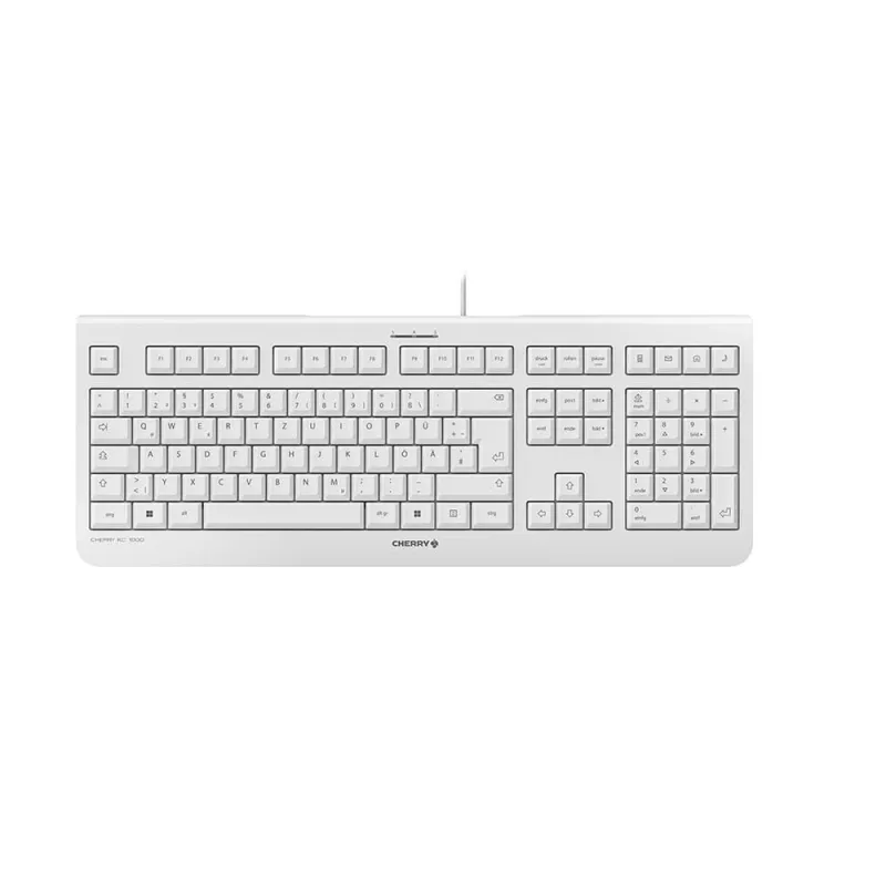 CHERRY KC 1000 tastatūra birojam USB QWERTZ vācu Pelēka