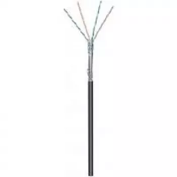 Wentronic Goobay CAT 5e āra tīkla kabelis, SF/UTP, melns, 100 m — CCA vara maisījums, AWG 24/1 (ciets), PE (57296)