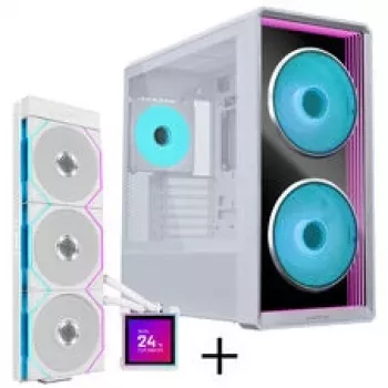 Lian Li LANCOOL 217 INF PC korpusa komplekts + HydroShift II LCD-S 360TL AiO - balts