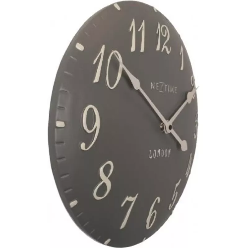 NeXtime klok 3084gs London Arabic, Ø34.5cm, Sienas, pelēks/baltss