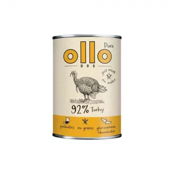 OLLO Pure Turkey - mitrā suņu barība - 850g