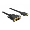 Video kabeļa adapteris DeLOCK 85582 1 m HDMI Type A DVI-D Melns