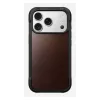 Mobilā tālruņa maciņš Nomad Rugged Leather vāciņš iPhone 17 Pro, 6,3 collas (16 cm), brūns, āda/TPU/alumīnijs