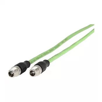 METZ CONNECT savienojuma kabelis M12 1m gn X-kodēts 142M2X11010