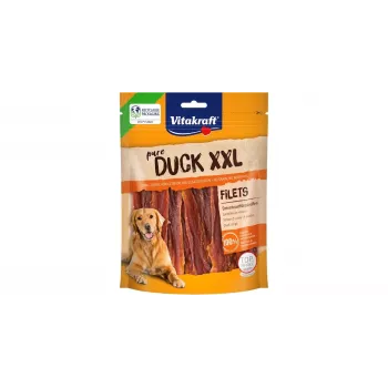 Suņu kārums Vitakraft Duck Fillets XXL 250 g — pīles filejas dabīgs kārums, bezgraudu, olbaltumvielas 50%