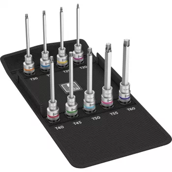 Wera 8767 C TORX HF 3 Zyklop 1/2 collu TORX uzgaļu-uzmavu komplekts, 9 gab.