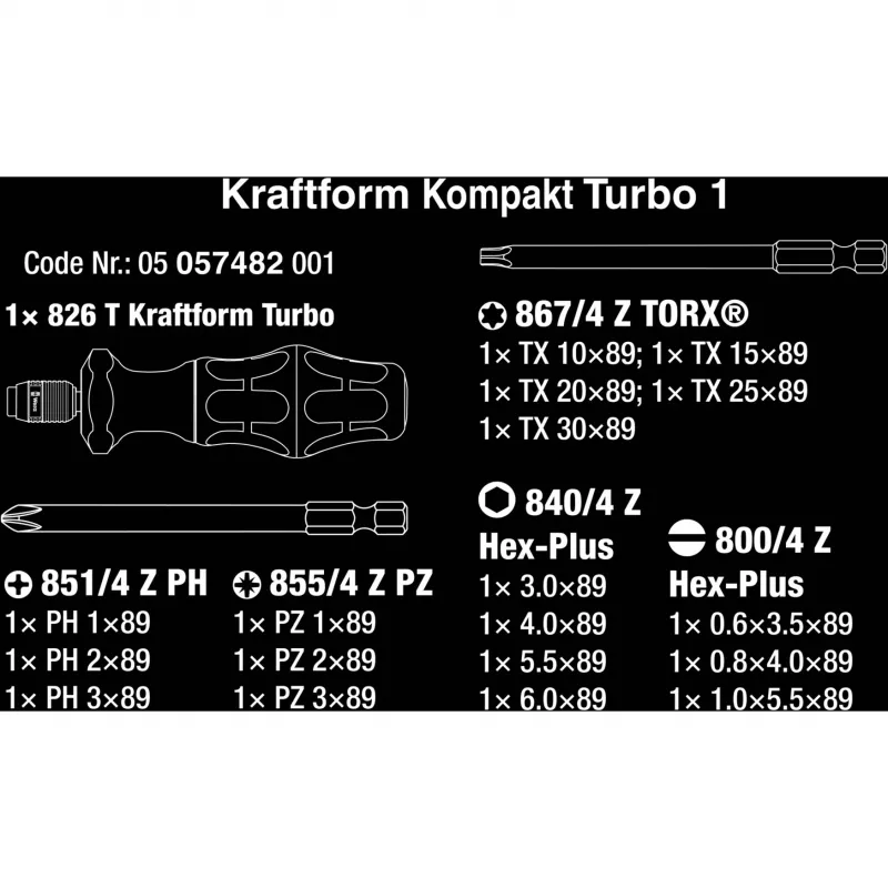 Multi-bit skrūvgriezis Wera 05057482001
