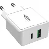 ANSMANN HC218PD - Barošanas avots - 18 W - 3000 mA - PD, QC 3.0 - 2 izejas porti (USB, USB-C) - Balts (1001-0111)