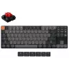 Mehāniskā tastatūra Keychron K1 80% QWERTY angļu, USB + Bluetooth, LED fona apgaismojums, pelēka