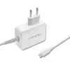 Barošanas adapteris QOLTEC 51039 65W AC-to-DC 220–240V 20.3V/3.25A Type C balts, 1.7 m kabelis