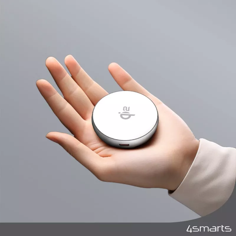 4smarts Qi2 Charger Kickstand Sudrabains Balts - Lādētājs (540987)