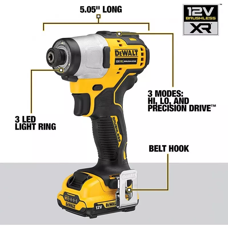 DeWALT DCF801D2-QW elektriskais skrūvgriezis/triecienatslēga