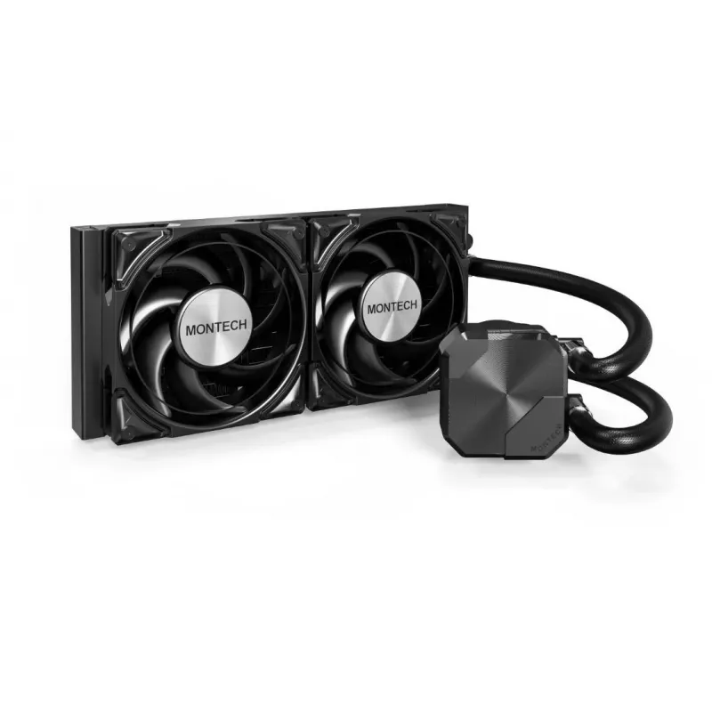 Montech HyperFlow Silent 240 Processor All-in-one liquid cooler 12 cm Melns 1 gab.