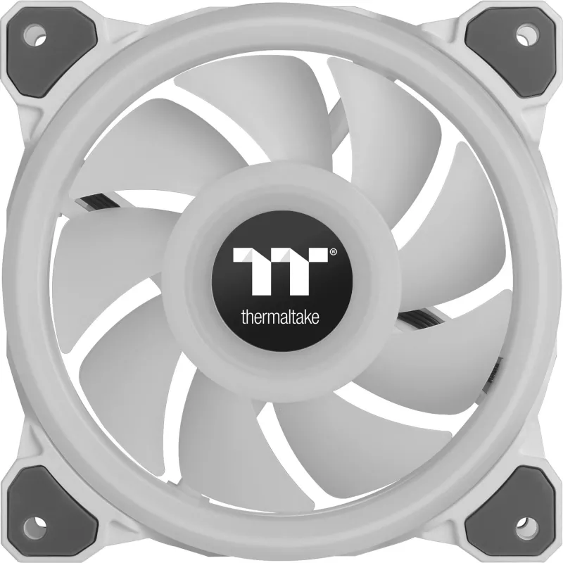Thermaltake Riing Quad 12 ARGB 120 mm korpusa ventilatori, 3 gab. iepakojumā, balti