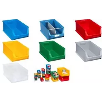 Uzglabāšanas kaste allit ProfiPlus Box 5 caurspīdīga, plastmasas detaļu kaste, kraujama, 35 kg kravnesība