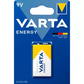 Baterija Varta ENERGY 9 V Alkaline — 9 V, 48.5 mm augstums, 46 g, 1 gab.