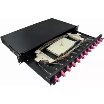 LogiLink F12LC4B - LC - pelēks - metāls - uzstādīšana plauktā - 1U - 480 mm (F12LC4B)